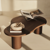 Savanna Large Dark Wood Irregular Wooden Coffee Table