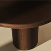 Savanna Large Dark Wood Irregular Wooden Coffee Table