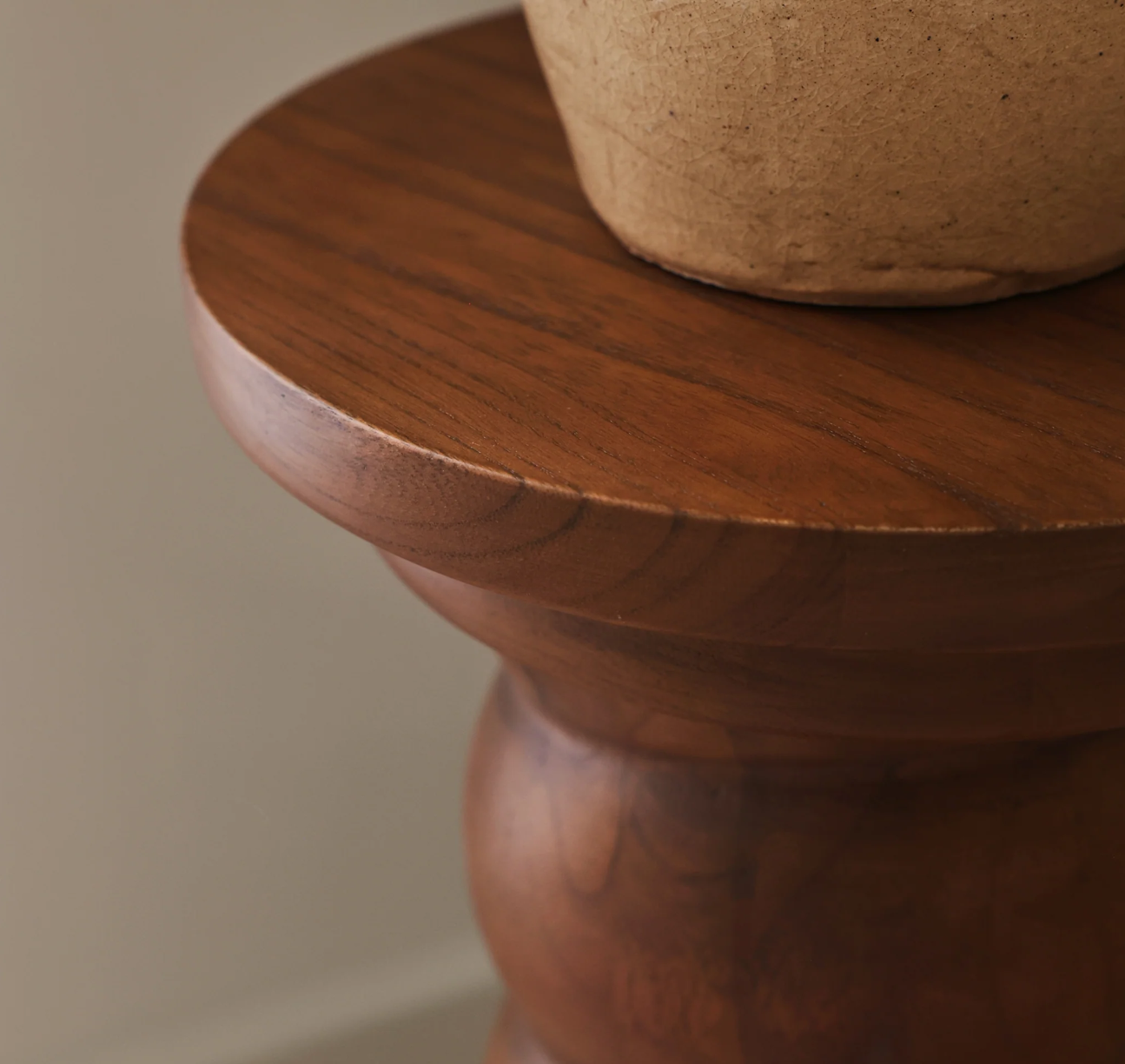 Cassia Dark Wood Retro Side Table