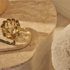 Arlo Beige Travertine Irregular Concrete Premium Side Table