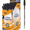 BIC Cristal Original Ballpoint Pen Black 0.4 mm Medium Ballpoint Pack of 50